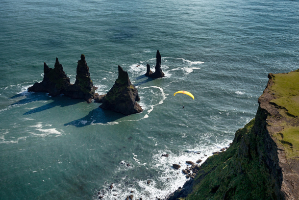 Gleitschirmfliegen Tandemflug Island