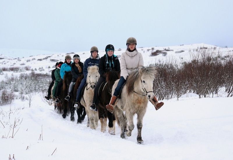 Lava tour riding Iceland